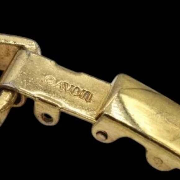 Avon Red Enamel & Gold Tone Link Bracelet - Picture 5 of 5